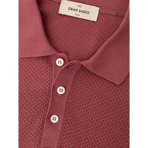 Gran Sasso Rotes Baumwoll-Poloshirt