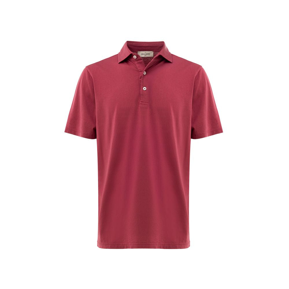 Gran Sasso Rotes Baumwoll-Poloshirt