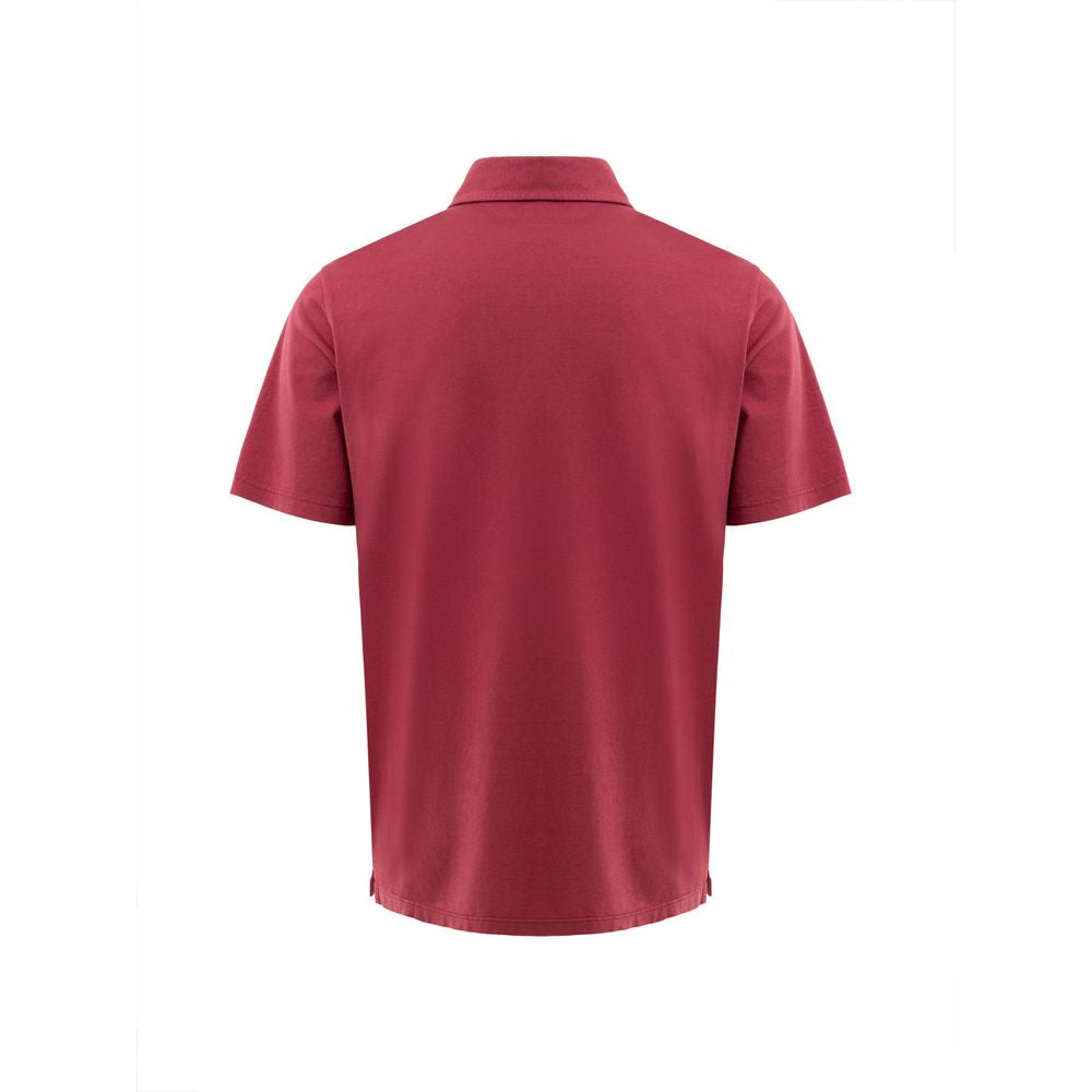 Gran Sasso Rotes Baumwoll-Poloshirt