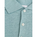 Gran Sasso polo shirt in blue linen