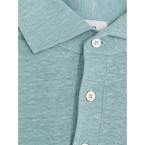 Gran Sasso polo shirt in blue linen