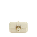 PINKO Weiße Kalbshaut Bos Taurus Schultertasche