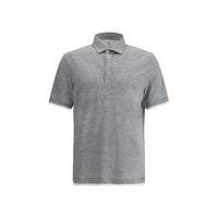 Brunello Cucinelli Graues Baumwoll-Poloshirt