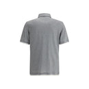 Brunello Cucinelli Graues Baumwoll-Poloshirt