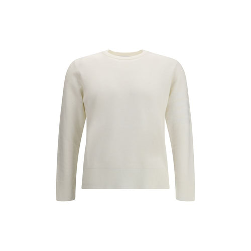 Thom Browne White Wool Fleece Sweatshirt