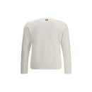 Thom Browne White Wool Fleece Sweatshirt