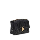 Versace Schwarze Kalbshaut Bos Taurus Schultertasche