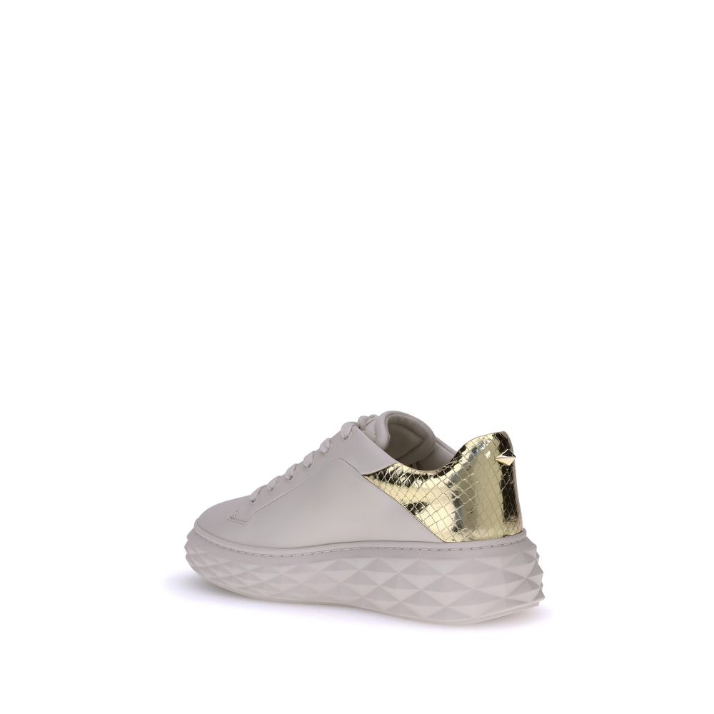 Jimmy Choo Weiße Kalbshaut Bos Taurus Chunky Sneakers