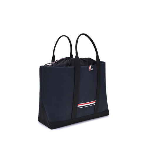 Thom Browne Handtasche aus Kalbshaut in Blau Bos Taurus