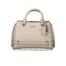 Guess Jeans Beige Polyethylen Frauen Handtasche