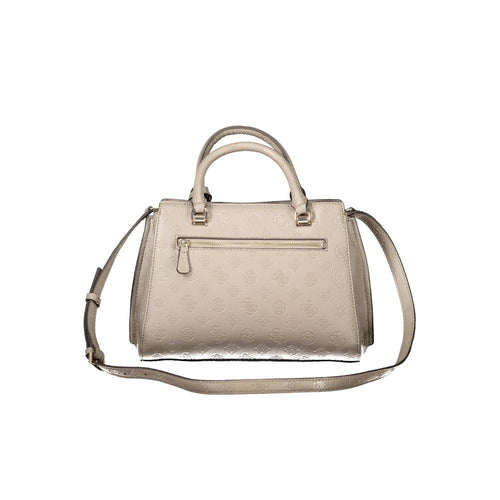 Guess Jeans Beige Polyethylen Frauen Handtasche