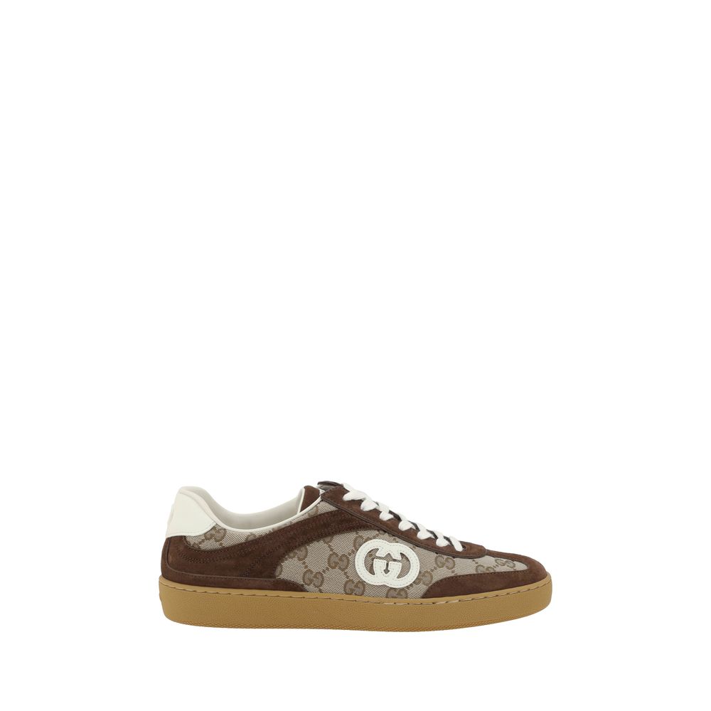 Gucci Braune Kalbsleder Bos Taurus Low-Top Sneaker