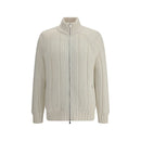Brunello Cucinelli cashmere coat in pure white