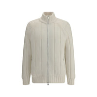 Brunello Cucinelli cashmere coat in pure white