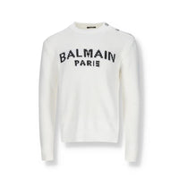Balmain Logo-Pullover aus Baumwolle