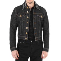 Versace Denim-Jacke mit Medusa-Motiv