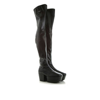 Prada Plateaustiefel aus Leder
