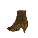 Saint Laurent Kiki Schnürstiefelette mit Leopardenmuster