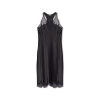 Balenciaga Midikleid aus Satin mit Riemchen