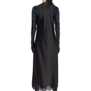 Balenciaga Midikleid aus Satin mit Riemchen