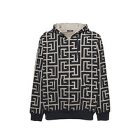 Balmain Sweatshirt mit Monogramm und Kapuze