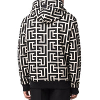 Balmain Sweatshirt mit Monogramm und Kapuze
