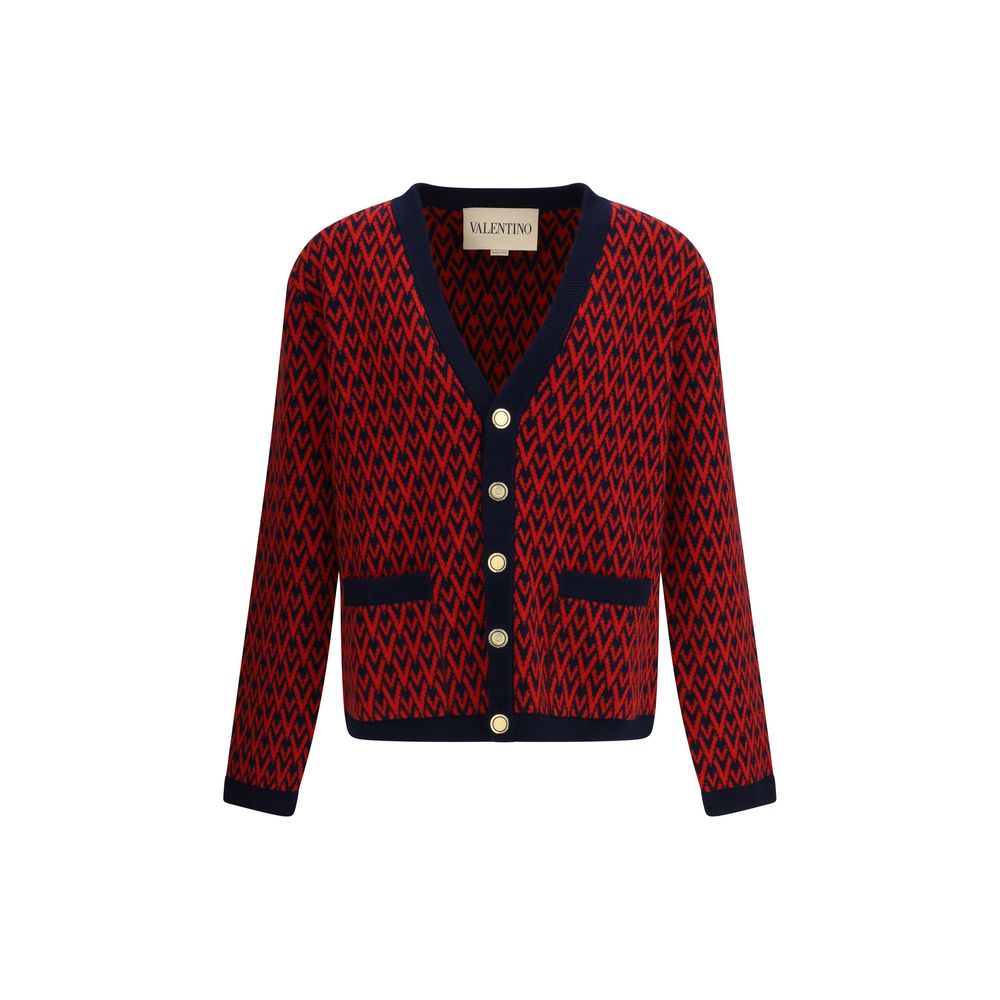 Valentino Wollcardigan aus Fleece in Multicolor