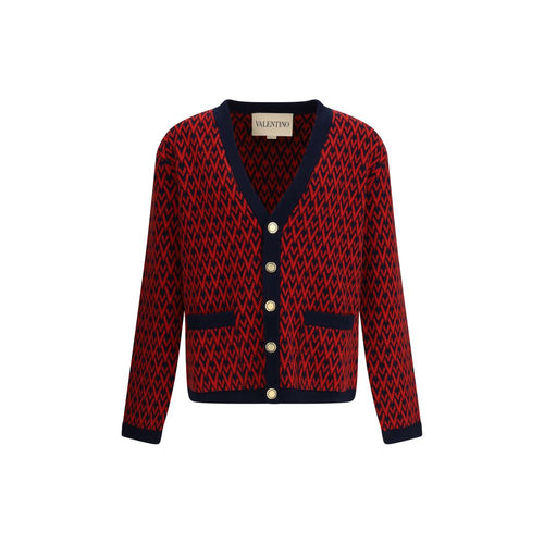 Valentino Wollcardigan aus Fleece in Multicolor