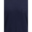 Valentino Blauer Rollkragenpullover aus Fleece-Wolle