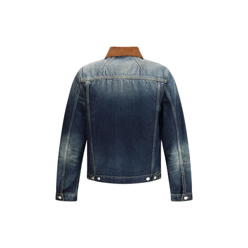 Alexander McQueen Baumwoll-Denim-Jacke in Blau