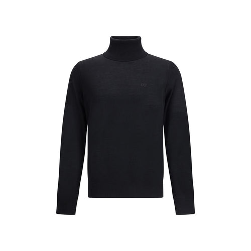 Dsquared² Schwarzer Rollkragenpullover aus Wolle