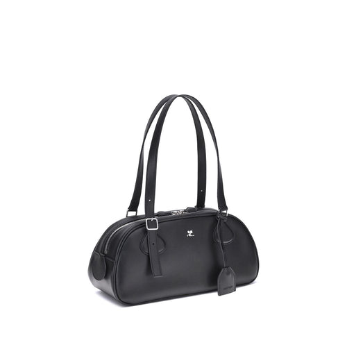 Courrèges Black Calfskin Bos Taurus Shoulder Bag