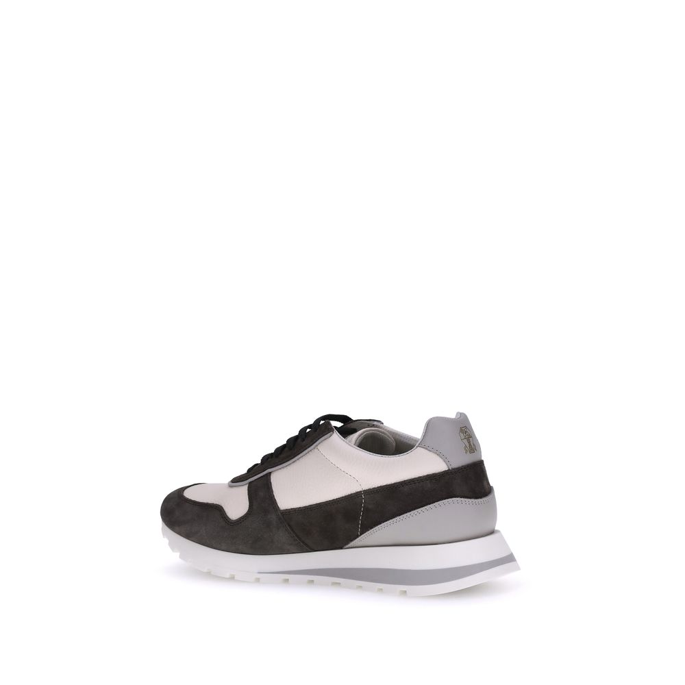 Brunello Cucinelli Bunte Kalbshaut Bos Taurus Plateau-Sneaker