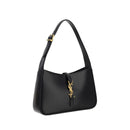 Saint Laurent Schwarze Kalbshaut Bos Taurus Schultertasche