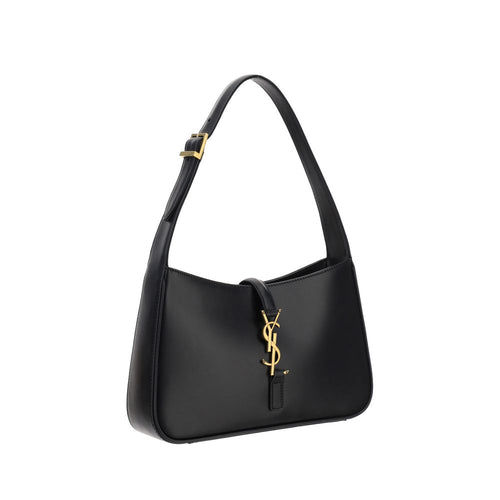 Saint Laurent Schwarze Kalbshaut Bos Taurus Schultertasche