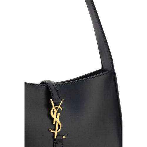 Saint Laurent Schwarze Kalbshaut Bos Taurus Schultertasche