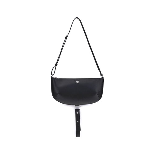 Courrèges Black Calfskin Bos Taurus Shoulder Bag