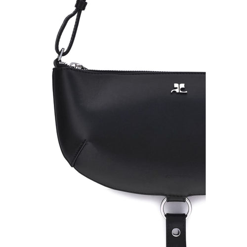 Courrèges Black Calfskin Bos Taurus Shoulder Bag