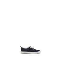 Thom Browne Dunkelblaue Kalbshaut Bos Taurus Sneakers mit niedrigem Schaft
