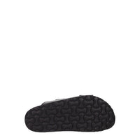 Palm Angels Schwarze Lederpantoffeln Sandalen