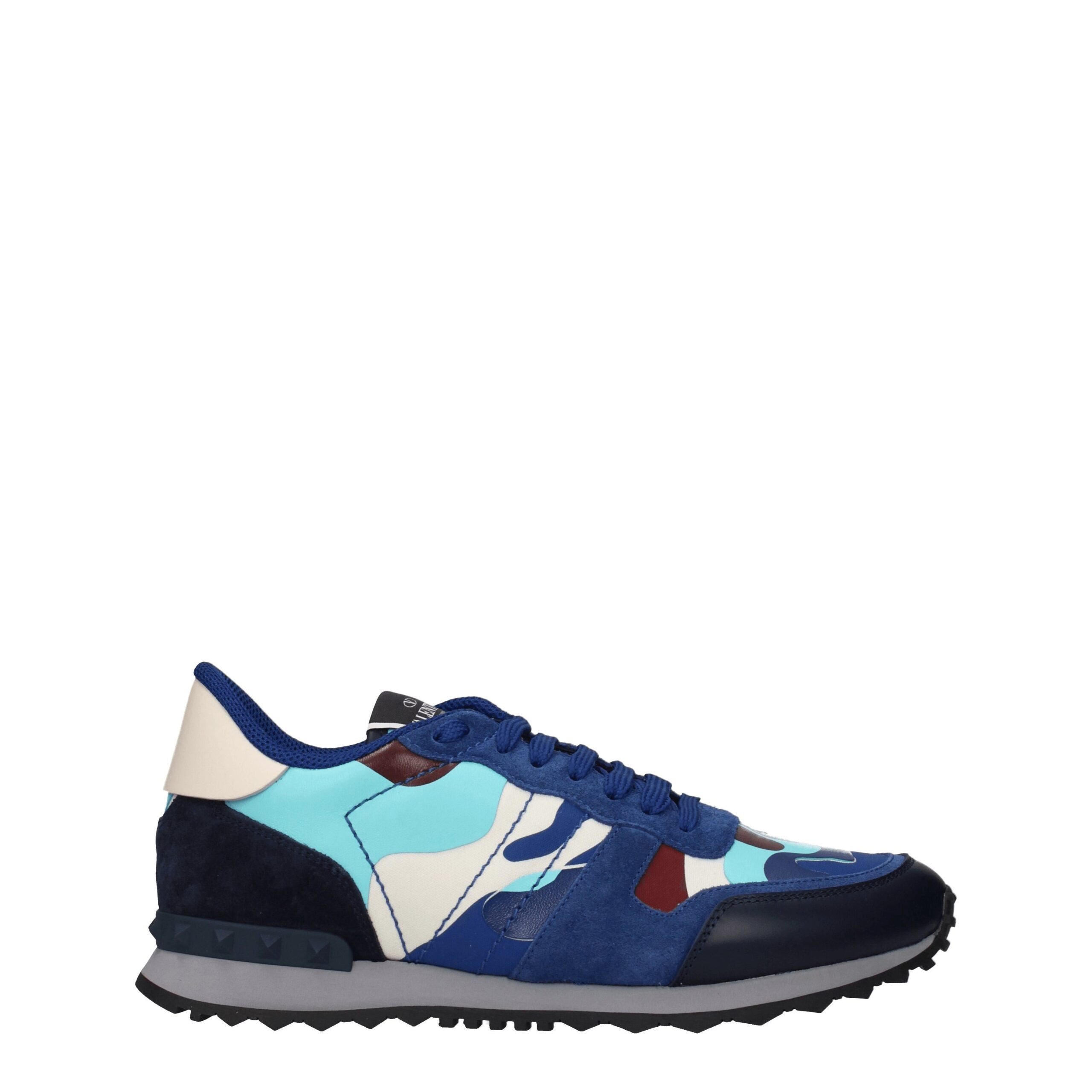 Valentino Garavani Blaue Leder Sportliche Turnschuhe