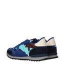 Valentino Garavani Blaue Leder Sportliche Turnschuhe