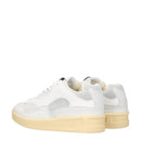 Jil Sander white leather low-top sneakers