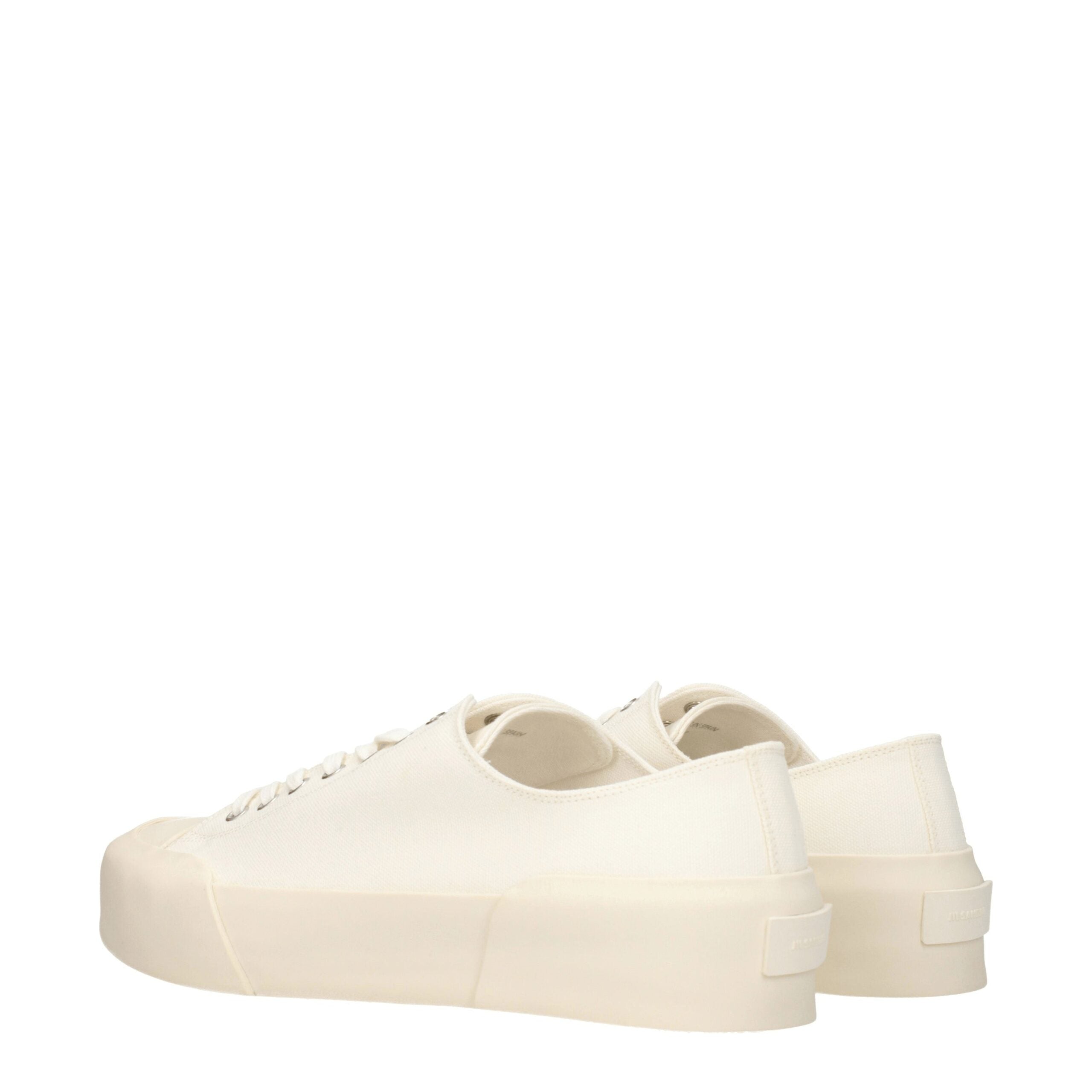 Jil Sander beige fabric low-top sneakers