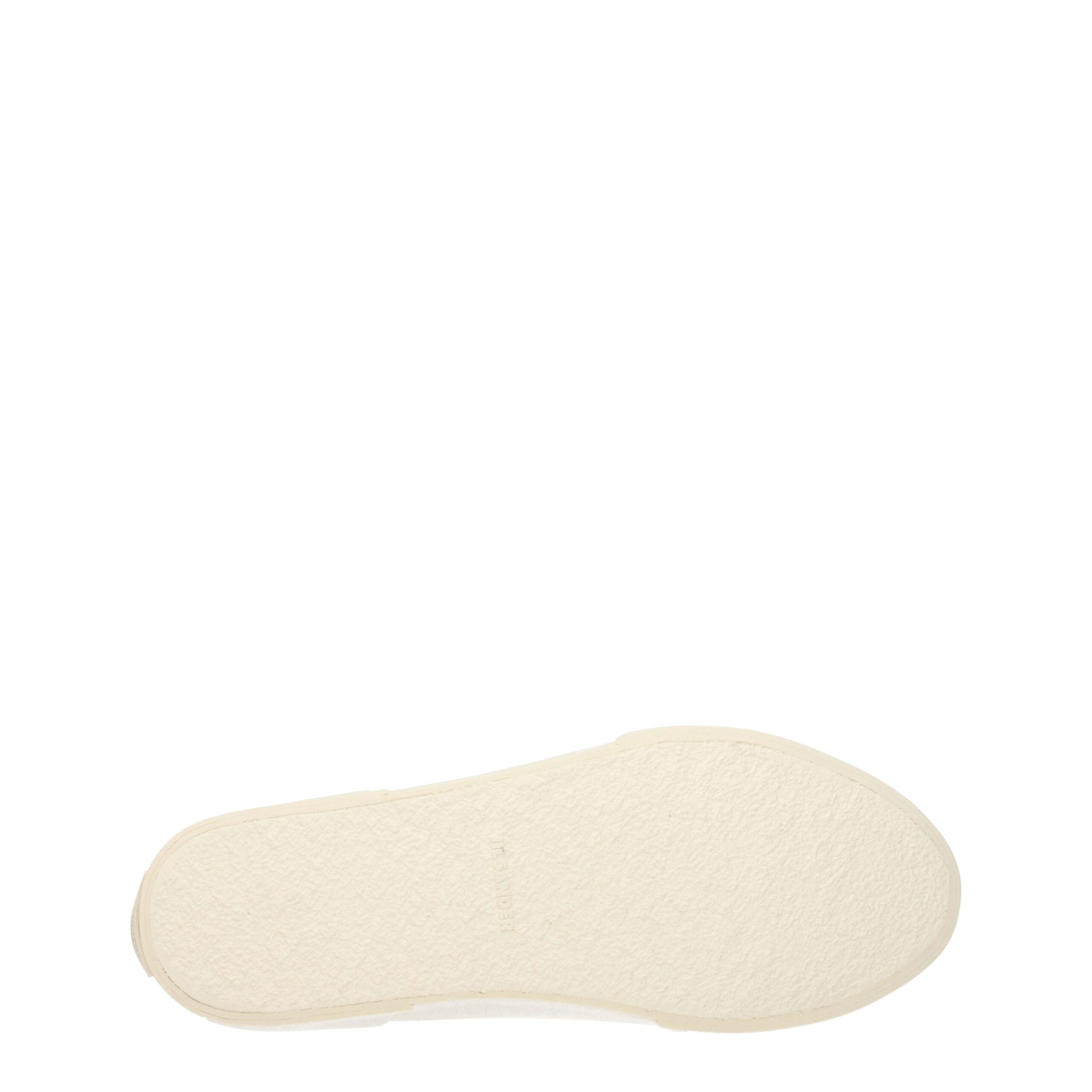 Jil Sander beige high-top sneakers made of fabric