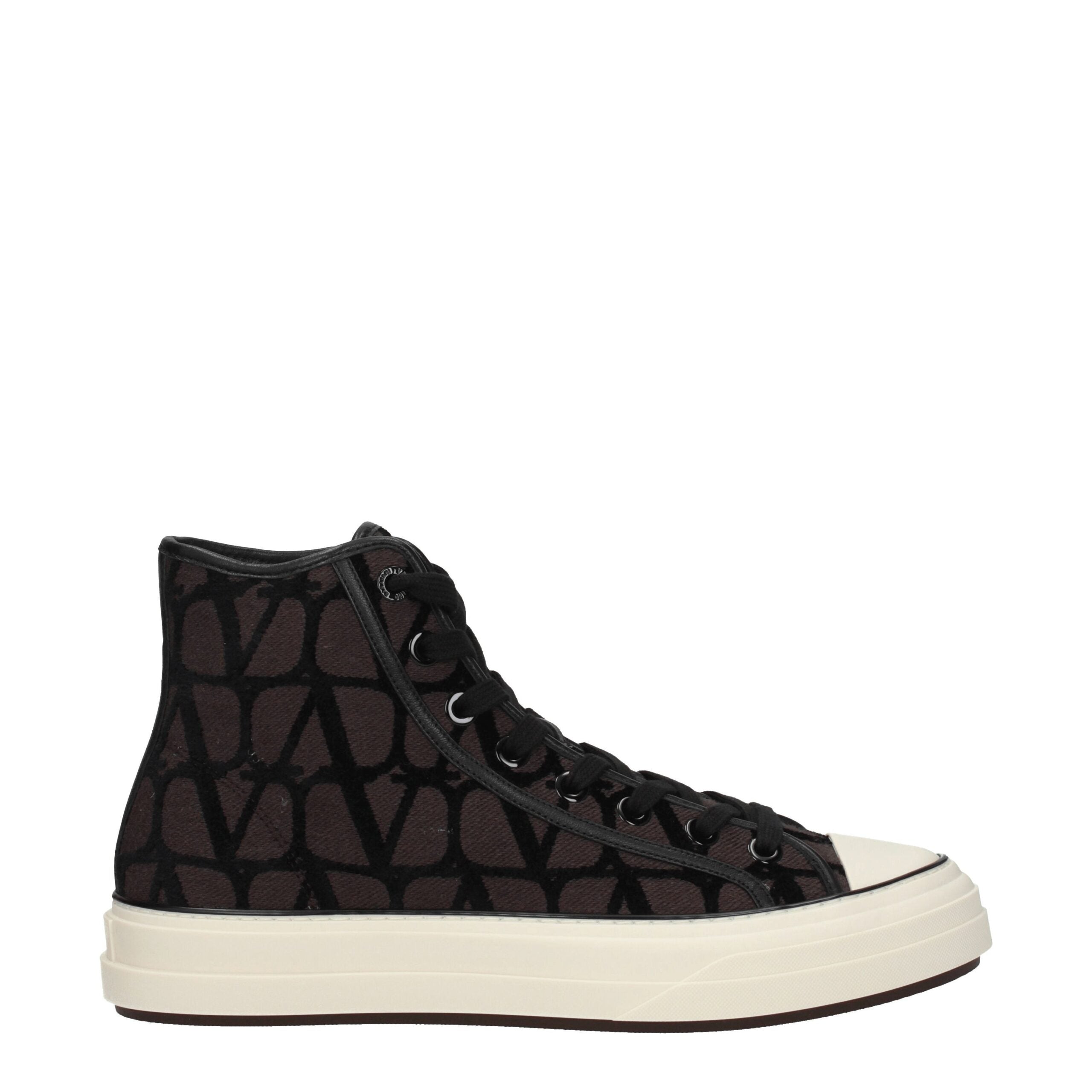 Valentino Garavani Braune High-Top-Sneaker aus Stoff