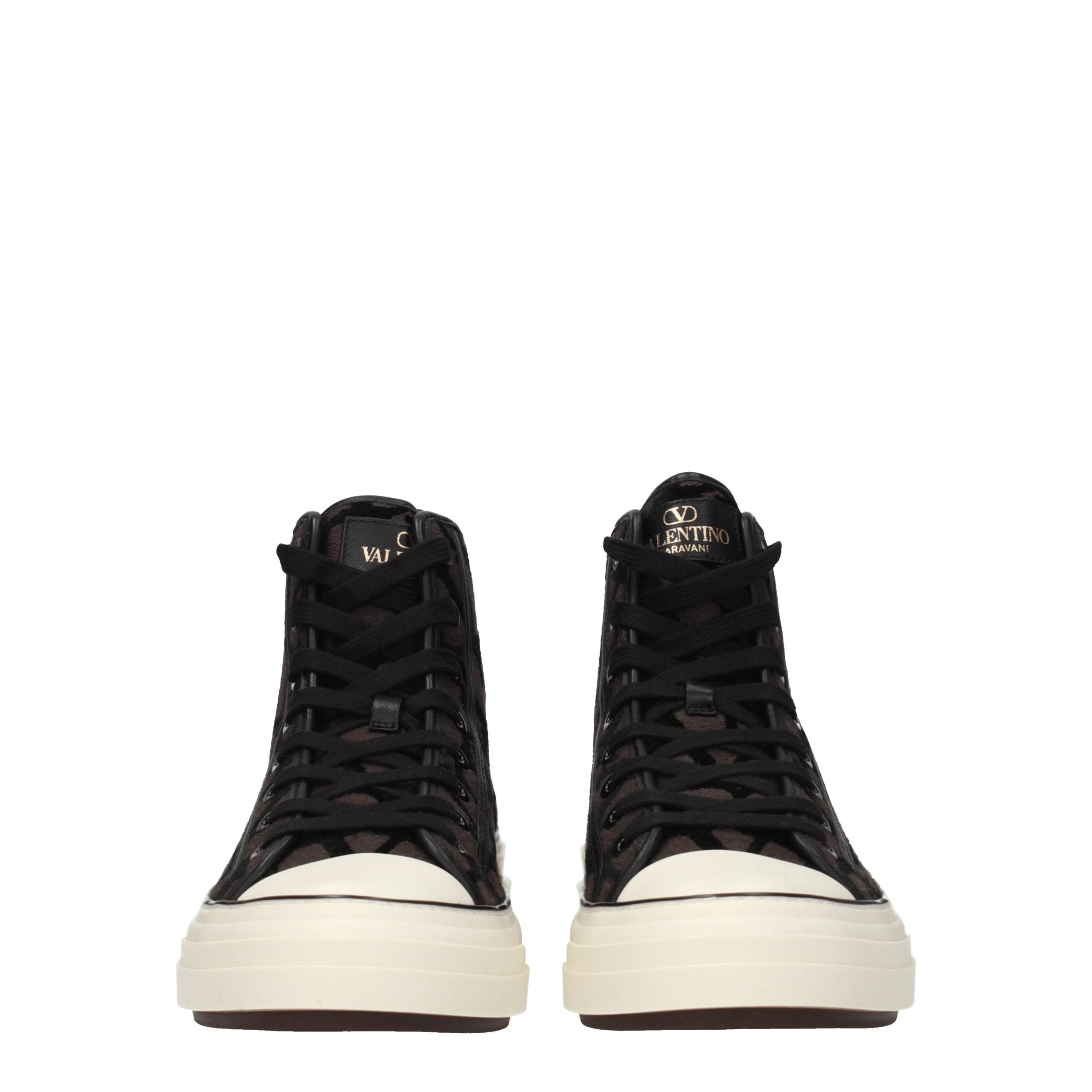 Valentino Garavani Braune High-Top-Sneaker aus Stoff