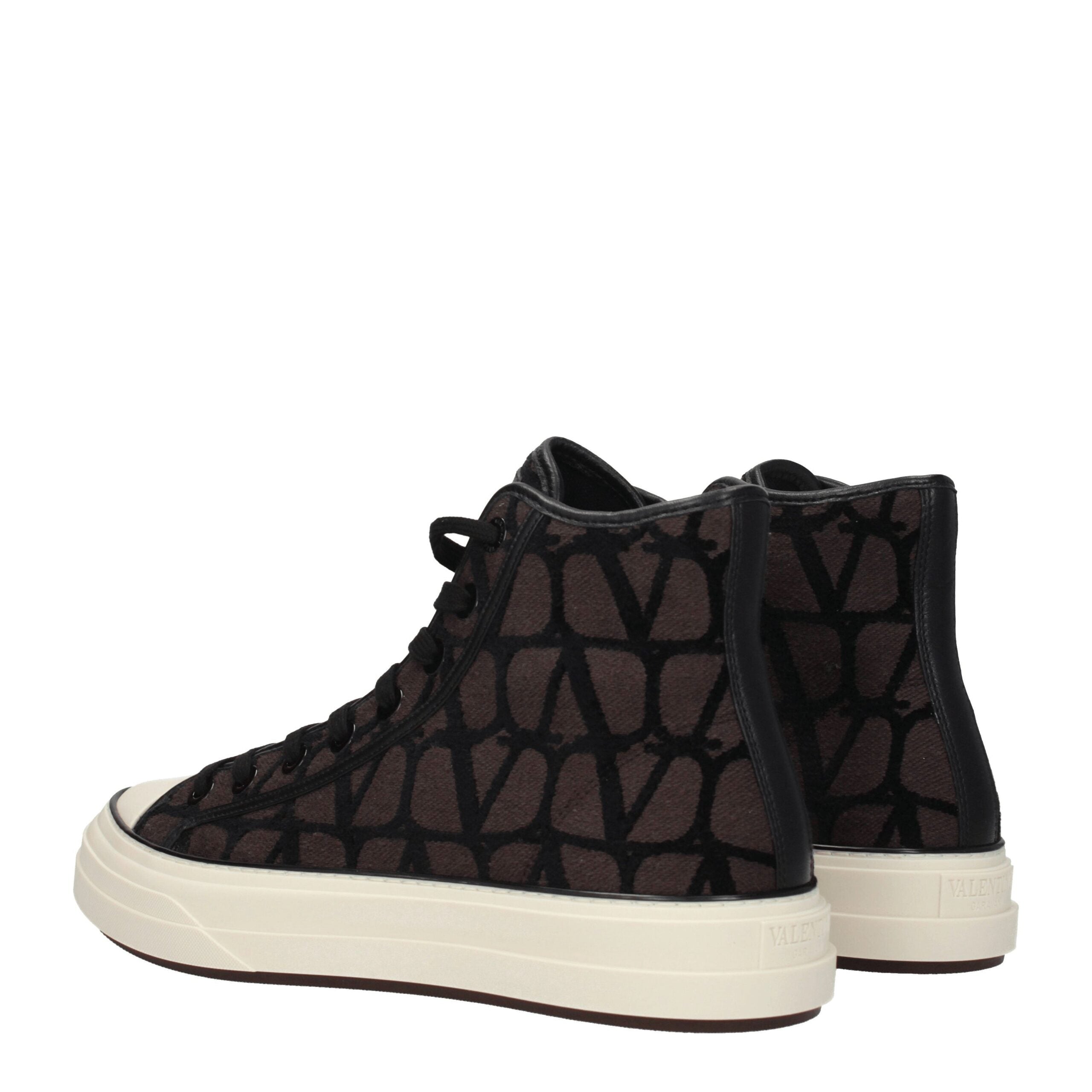 Valentino Garavani Braune High-Top-Sneaker aus Stoff