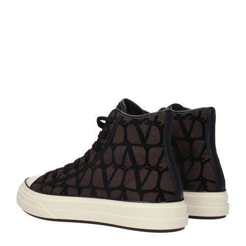 Valentino Garavani Braune High-Top-Sneaker aus Stoff