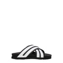 Palm Angels Weiße Lederpantoffeln Sandalen